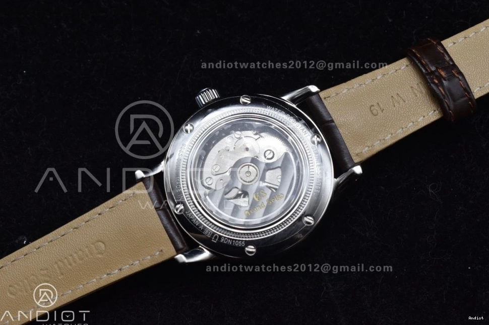 Grand Automatic SS Best 1:1 Seasonal NH Dial Brown GSF Edition Elegance Strap Cream on 890 Seiko Leather 0713